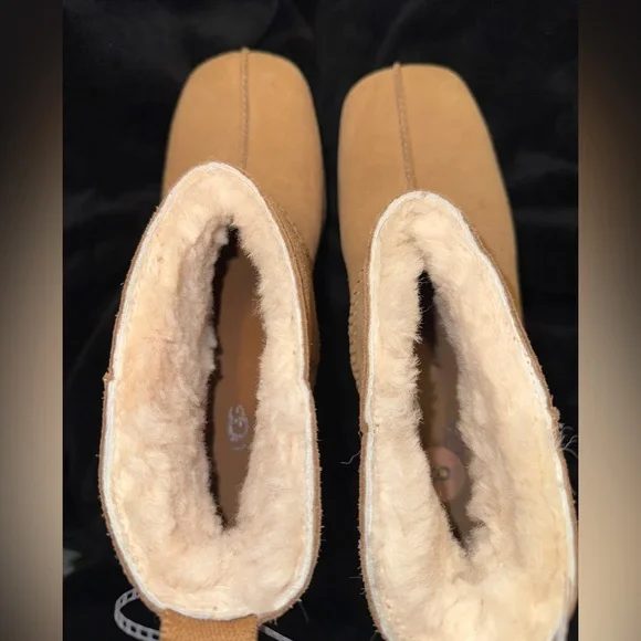 UGG Mini New Heights Platform Boot (Women) Tan Heeled Platform Boots - Picture 7 of 14